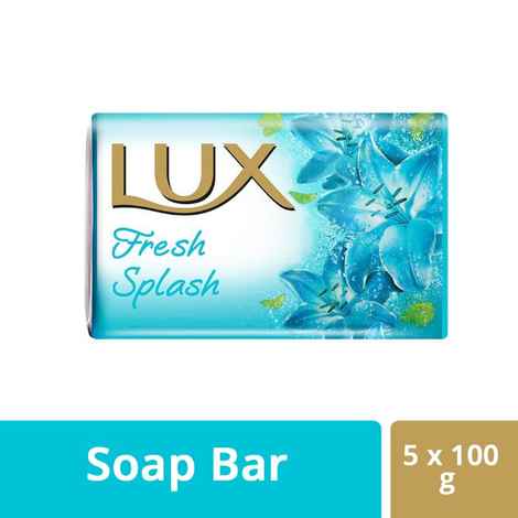 Buy Lux Fresh Splash Water Lily & Cooling Mint Soap Bar (100 g) (Buy 4 Get 1) - Purplle