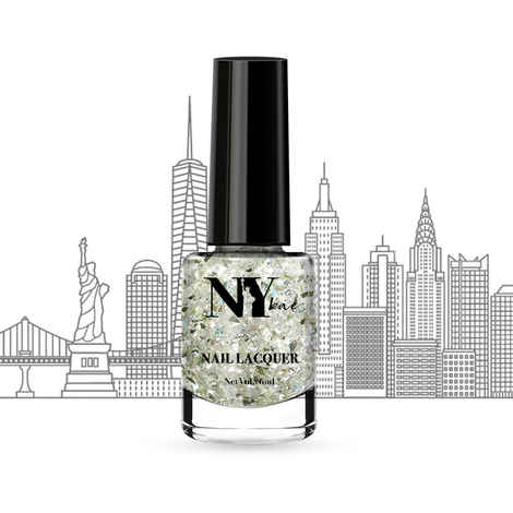Buy NY Bae Nail Lacquer, Glitter | Shimmer Paint | Chip Resistant Polish | Highly Pigmented - Wall Street Moonlight 10 (6 ml) - Purplle