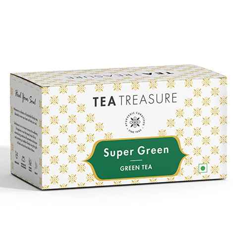 Buy Tea Treasure Darjeeling Super Green Tea for Weight Management - 1 Teabox (18 Pyramid Tea Bags) - Purplle