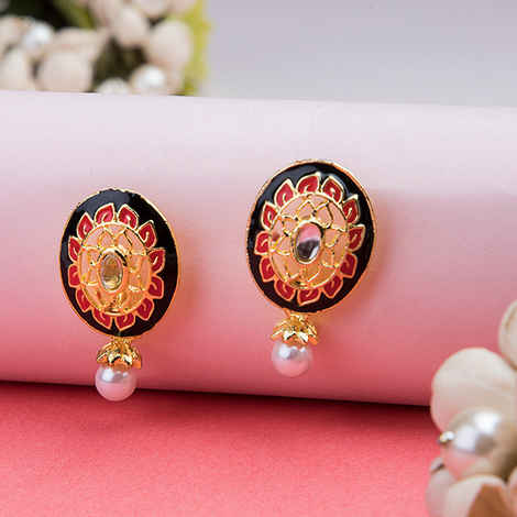 Buy Queen Be Pink And Black Hand Painted Tops - EV19038 - Purplle