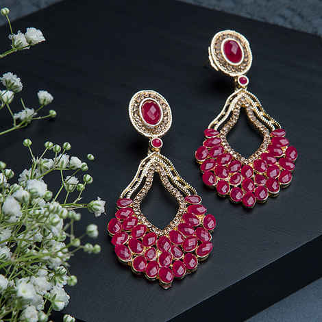 Buy Queen Be Ruby Red Color Stone Chandeliers - EV19040 - Purplle