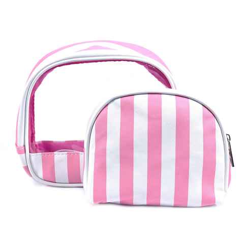 Buy Bonjour Paris Coat Me Women's Multi Purpose Vanity Case / Cosmetic Pouch / Makeup Travel Organiser Kit - Black - VPB18-BABY PINK - Purplle