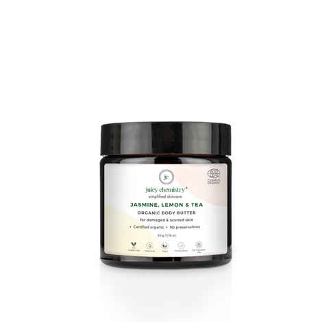 Juicy Chemistry Jasmine, Lemon & Tea Organic Body Butter -For Damaged & Scarred Skin