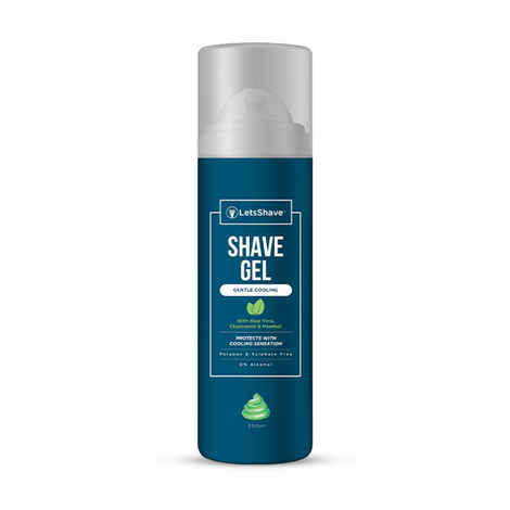 LetsShave Cooling Shave Gel for Men with 0% Alcohol (Aloe Vera, Chamomile & Menthol) (200 ml)