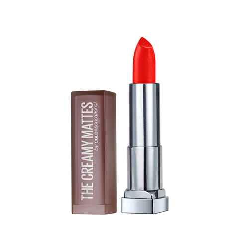 Maybelline New York Color Sensational Creamy Matte Lipstick - Firecracker Red 633 (3.9 g)