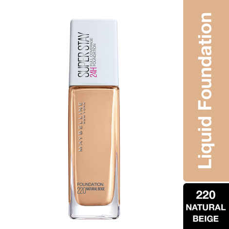 Maybelline New York Super Stay Full Coverage Foundation - Natural Beige 220 (30 ml)