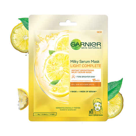 Buy Garnier Skin Naturals, Light Complete, Face Serum Sheet Mask (Yellow), 32g - Purplle