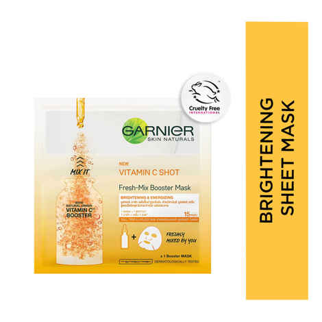 Buy Garnier Skin Naturals Vitamin C shot Fresh Mix booster Sheet Mask (33 g) - Purplle