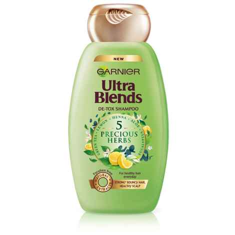 Garnier Ultra Blends Shampoo, 5 Precious Herbs (175 ml)