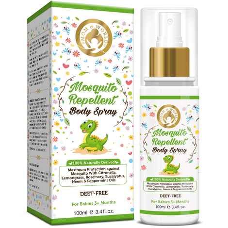 Buy Mom & World Baby Mosquito Repellent Body Spray (100 ml) - Purplle