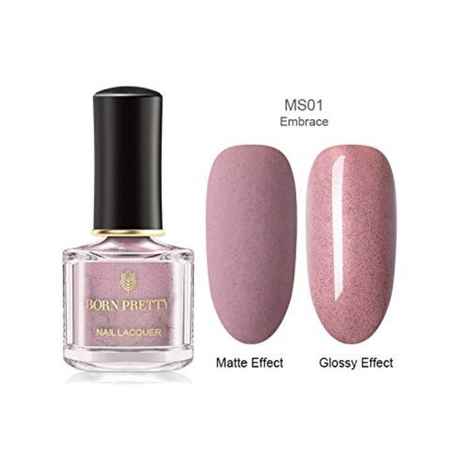 Buy BORN PRETTY Fur Glossy Purple Color Nail Polish Colorful Glitter Nail Art Varnish Manicure Design (MS01-Embrace) - Purplle