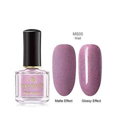 Buy BORN PRETTY Fur Glossy Purple Color Nail Polish Colorful Glitter Nail Art Varnish Manicure Design (MS05-Wait) - Purplle