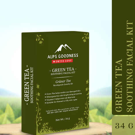 Buy Alps Goodness Soothing Facial Kit - Green Tea (34 gm) - Purplle