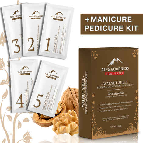 Buy Alps Goodness Walnut Shell Rejuvenating Manicure Pedicure Kit (34 g) - Purplle