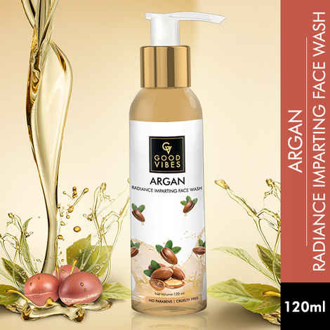 Buy Good Vibes Radiance Imparting Face Wash - Argan (120 ml) - Purplle