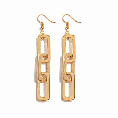 Buy Ferosh Chesney Intertwined Layered Golden Drop Earrings - Purplle