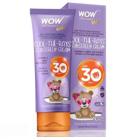 Buy WOW Skin Science Kids Cool-The-Rays Sunscreen Cream SPF 30 PA+++ (100 ml) - Purplle