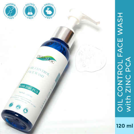 Buy DermDoc Oil Control Face Wash with Zinc PCA (120 ml) - Purplle
