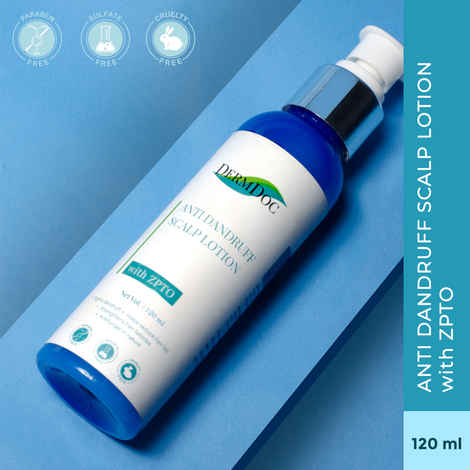 Buy DermDoc Anti Dandruff Scalp Lotion with ZPTO (120 ml) - Purplle