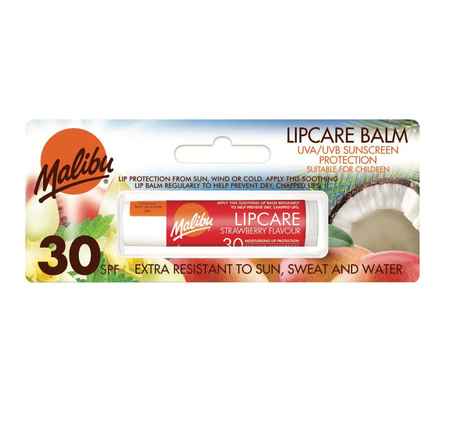 Buy Malibu Sun Stick Strawberry Flavor Moisturizing water resistant Lip Balm SPF 30 (4 g) - Purplle