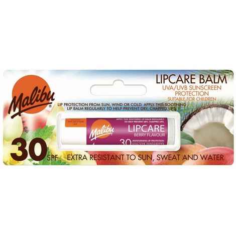 Buy Malibu Sun Stick Berry Flavour Moisturising water resistant Lip Balm SPF-30 (4 g) - Purplle