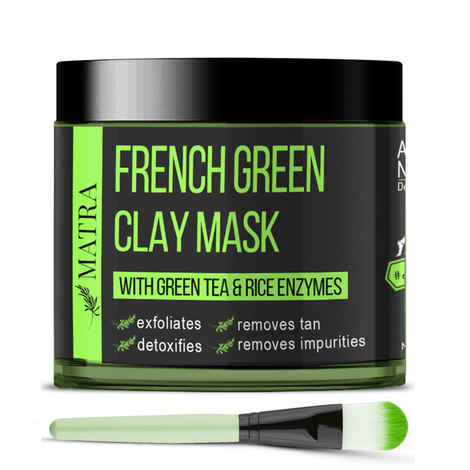 Buy Matra French Green Clay Mask With Green Tea & Rice Enzymes (100 g) - Purplle