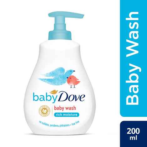 Buy Baby Dove Rich Moisture Hair to Toe Baby Wash (200 ml) - Purplle