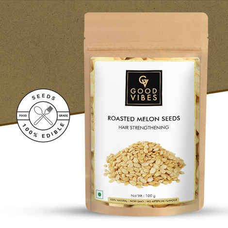 Buy Good Vibes Hair Strengthening Roasted Melon Seeds (100 gm) - Purplle