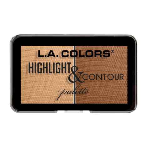 Buy L.A Colors Highlight & Contour Palette - Light to Medium (7 gm) - Purplle