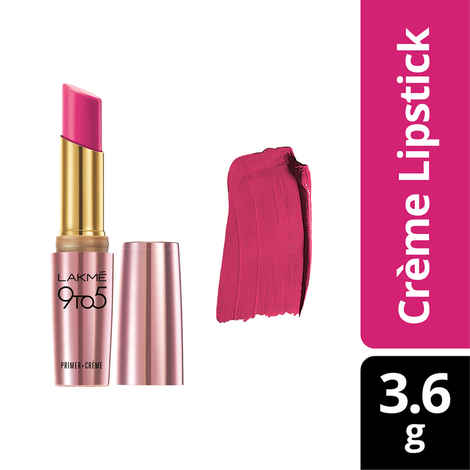 Buy Lakme 9 To 5 Primer + Creme Lip Color - Pink Shock CP6 (3.6 g) - Purplle