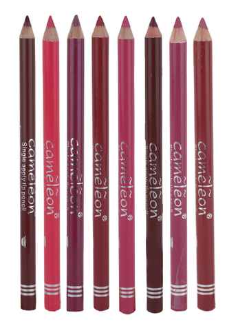 Buy Cameleon Single Apply Lip Liner Pencil (Set of 8) - Purplle