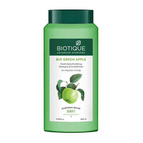 Biotique Bio Green Apple Fresh Daily Purifying Shampoo & Conditioner (340 ml)