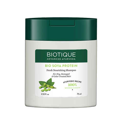 Buy Biotique Bio Soya Protein Fresh Nourishing Shampoo (75 ml) - Purplle