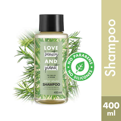 Buy Love Beauty & Planet Tea Tree Oil & Vetiver Clarifying Shampoo (400 ml) - Purplle