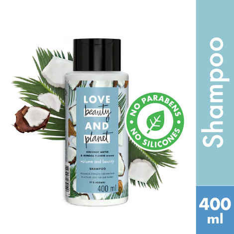 Buy Love Beauty & Planet Natural Coconut Water & Mimosa Volume Shampoo (400 ml) - Purplle