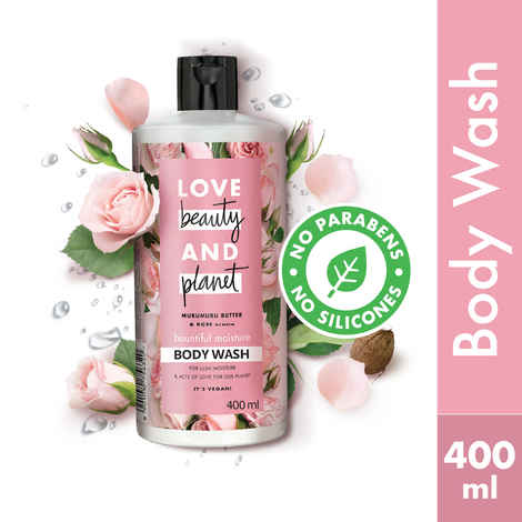 Buy Love Beauty & Planet Murmuru Butter & Rose Aroma Body Wash (400 ml) - Purplle