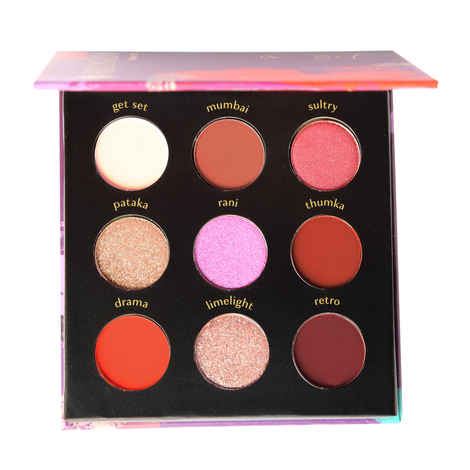 Buy Bollyglow 9 Shade Eyeshadow Palette - On Set - Purplle