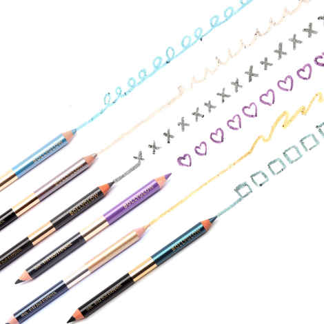 Buy Bollyglow Idol-Eyez Duo Eye Pencil Eyeliner Midnight Moon Black Magic (0.78 g) - Purplle