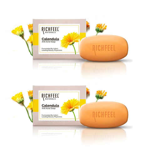 Buy Richfeel Anti Acne Soap with Calendula Extracts (75 g) (Pack Of 2) - Purplle