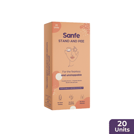 Buy Sanfe Disposable Stand and Pee Female Urination Device, Stand and Pee for Women | Recyclable, Public Toilets, Leak-proof Stand and Pee Funnels for Women, Girls | Travel, Camping and Outdoor Activities (20) Units - Purplle