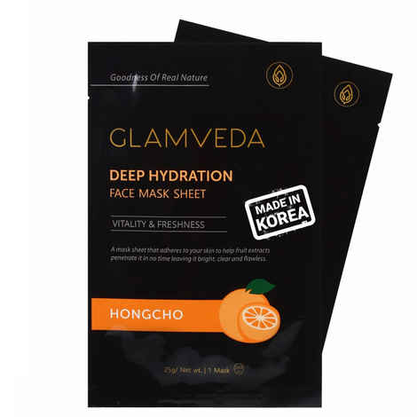 Buy Glamveda Hongcho Anti Acne Korean Sheet Mask - Pack Of 2 (50 g) - Purplle