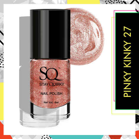 Buy Stay Quirky Nail Polish, Pink, Metallic Lust - Pinky Kinky 27 (6 ml) - Purplle