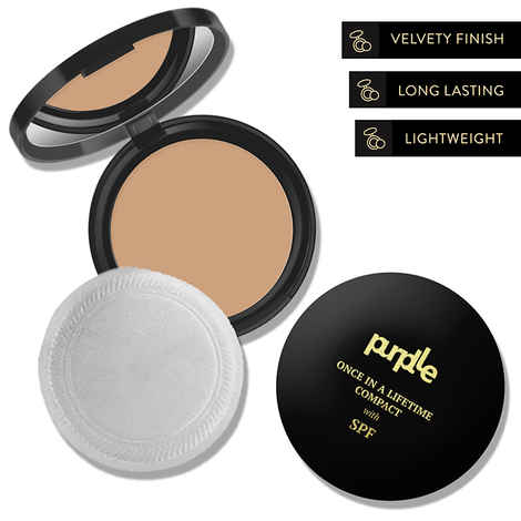 Buy Purplle Long Lasting Compact Powder, Once In A Lifetime - That Special Porcelain Date 1 | Oil control | Evens skintone | With SPF | Mattifying | Natural Finish |Lightweight (9 g) - Purplle