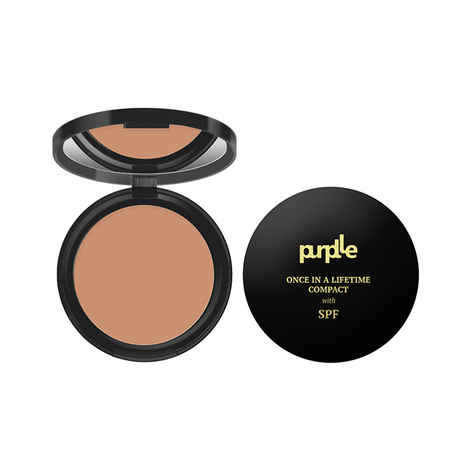 Buy Purplle Long Lasting Compact Powder, Once In A Lifetime - That Special Warm Beige Kiss 3 | Oil control | Evens skintone | With SPF | Mattifying | Natural Finish | Lightweight (9 g) - Purplle