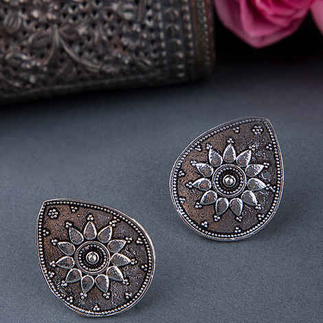 Buy Queen Be Oxidised Teardrop Tops - Purplle