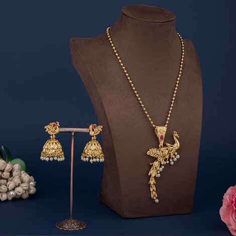 Buy Queen Be Rising Peacock Necklace Set - Purplle