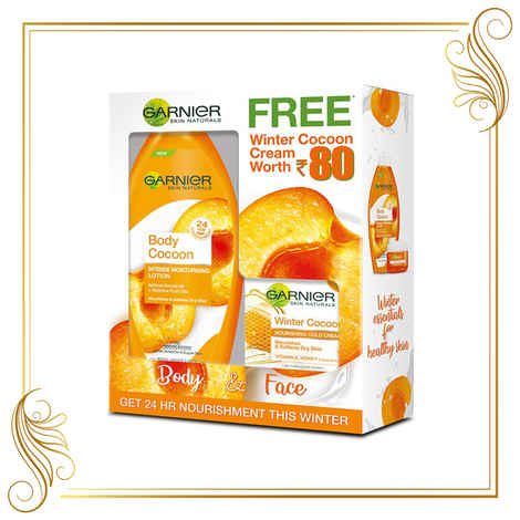 Buy Garnier Body Cocoon Intense Moisturising Lotion, ( 250 ml) + Garnier Winter Cocoon Nourishing Cold Cream, ( 18 g) - Purplle
