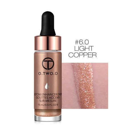 Buy O.TWO.O Liquid Highlighter Natural Glow Enhancer Highlighting Lotion Brighten Simmer (15 ml) (Light Copper-06) - Purplle