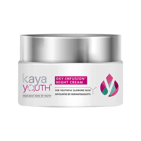 Buy Kaya Youth Oxygen Boost Night Cream,Overnight Skin Repair, Reduces Dullness & Dark Spots, Youthful Glowing Skin, Developed by Dermatologists (60 g) - Purplle