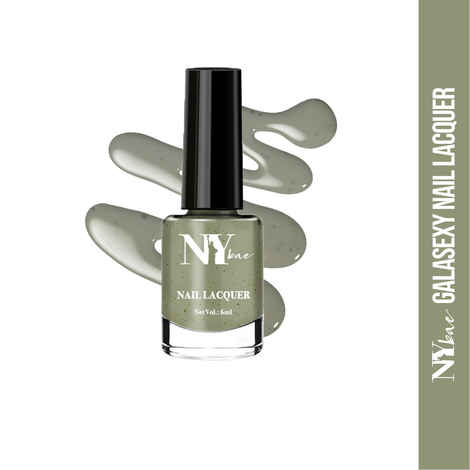 Buy NY Bae Galaxy Nail Lacquer - Starry Nights 02 (6 ml) | Grey | Shimmery Finish | High Colour Payoff | Chip Resistant | Long lasting | Cruelty Free - Purplle